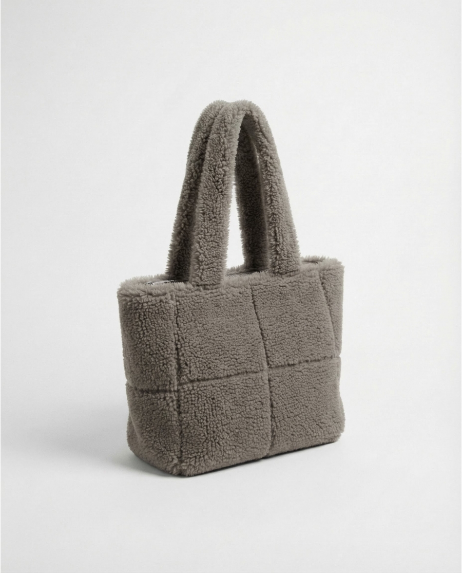 Bolso Shopper Afelpado Sherpa Winter GRIS