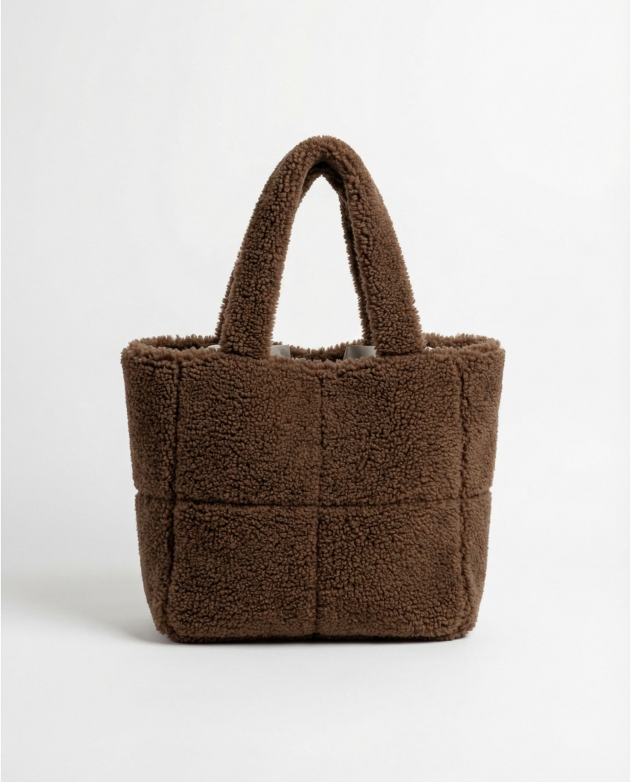 Bolso Shopper Afelpado Sherpa Winter MARRON
