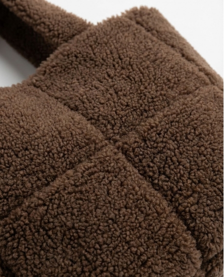Bolso Shopper Afelpado Sherpa Winter MARRON 2