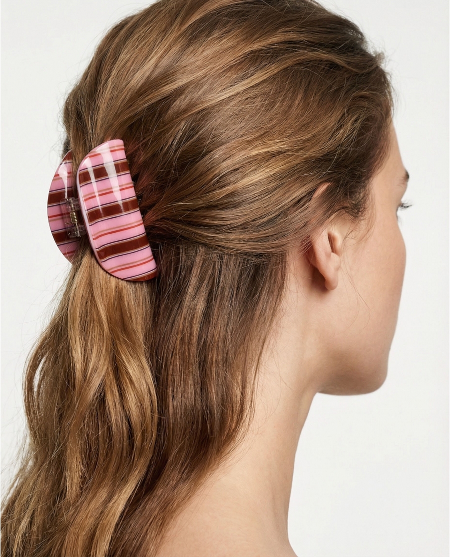 ADMAS Pinzas Pelo Love Stripes para Mujer (Pack 2 unidades, Caja 6 Packs) PACK FANTASIA